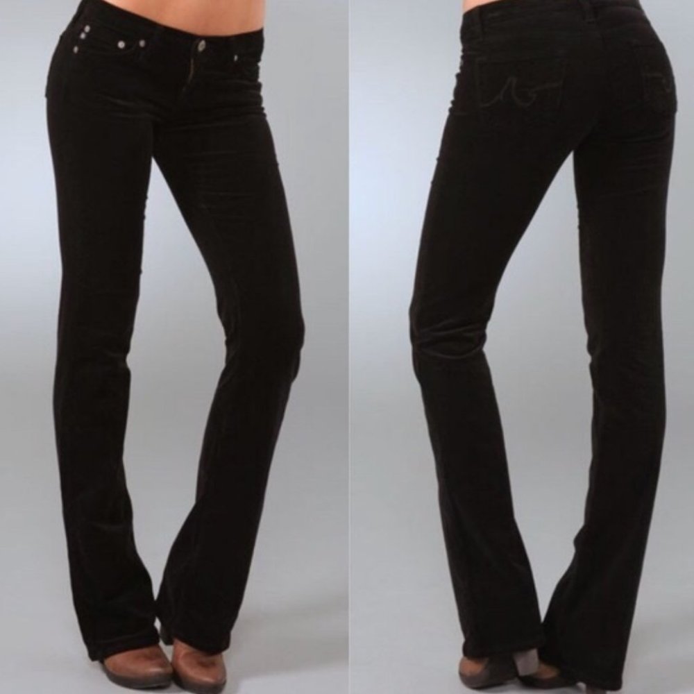 Adriano Goldschmied The Angel Black Bootcut Corduroy Pants | size 28R